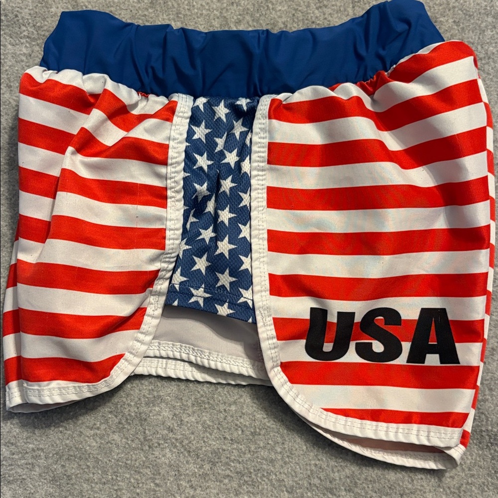 Patriotic Striped Women's Shorts 2POOD - Picture 3 of 7